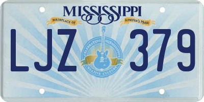 MS license plate LJZ379