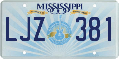 MS license plate LJZ381