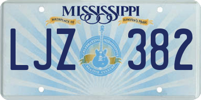 MS license plate LJZ382