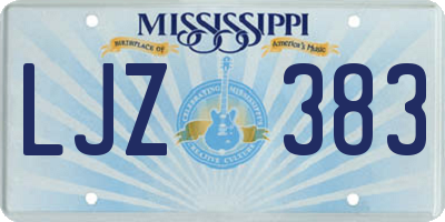 MS license plate LJZ383