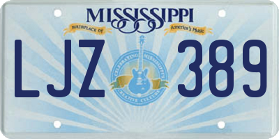 MS license plate LJZ389
