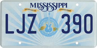 MS license plate LJZ390