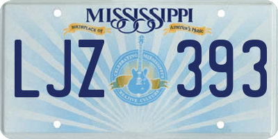 MS license plate LJZ393