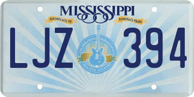 MS license plate LJZ394
