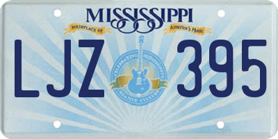 MS license plate LJZ395