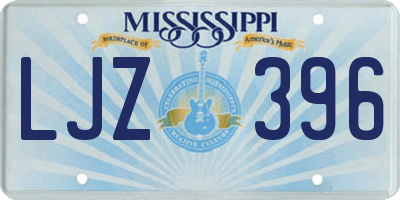 MS license plate LJZ396