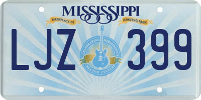MS license plate LJZ399