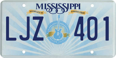 MS license plate LJZ401