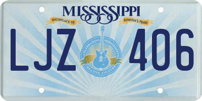 MS license plate LJZ406