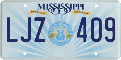 MS license plate LJZ409