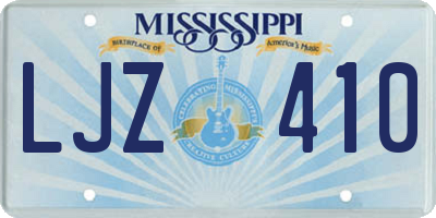 MS license plate LJZ410