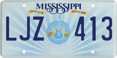 MS license plate LJZ413