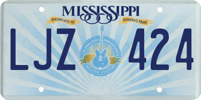 MS license plate LJZ424