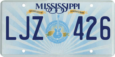 MS license plate LJZ426