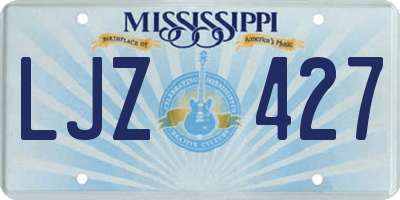 MS license plate LJZ427