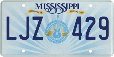 MS license plate LJZ429