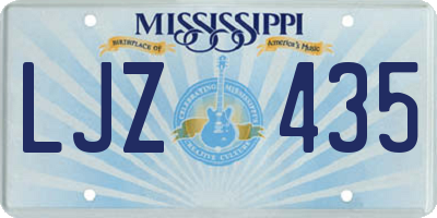 MS license plate LJZ435