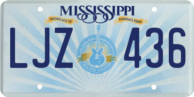MS license plate LJZ436