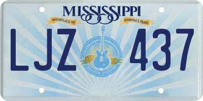 MS license plate LJZ437