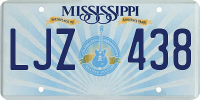 MS license plate LJZ438