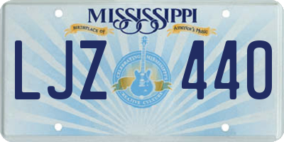 MS license plate LJZ440