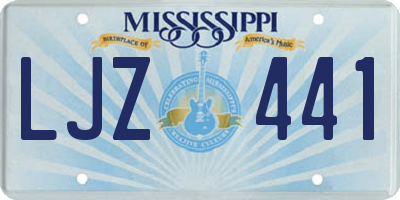 MS license plate LJZ441