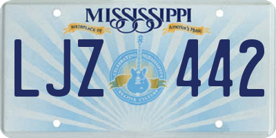 MS license plate LJZ442