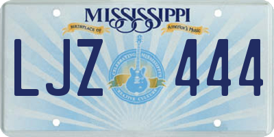 MS license plate LJZ444