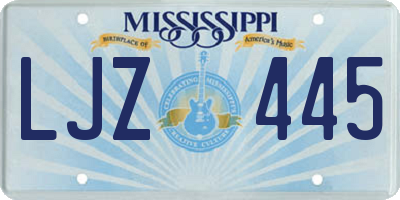 MS license plate LJZ445