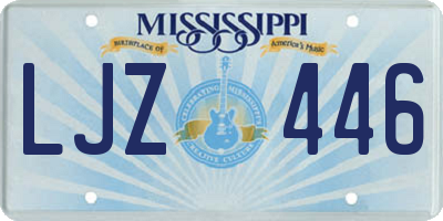 MS license plate LJZ446