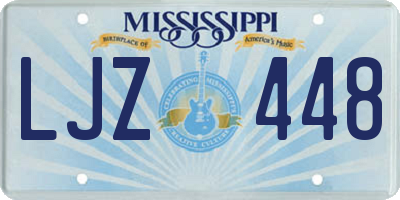MS license plate LJZ448