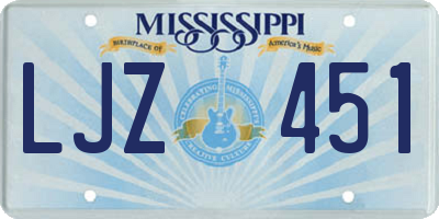 MS license plate LJZ451