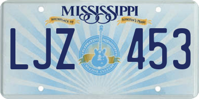 MS license plate LJZ453