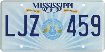 MS license plate LJZ459