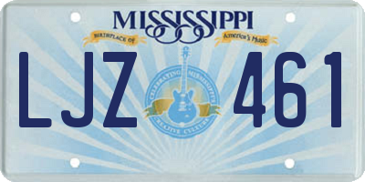 MS license plate LJZ461