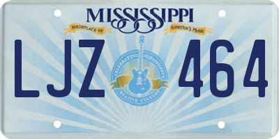 MS license plate LJZ464