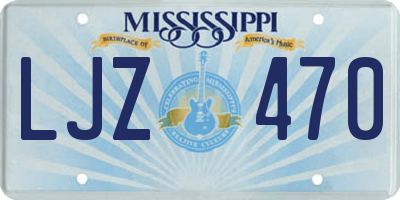 MS license plate LJZ470