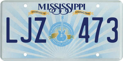 MS license plate LJZ473