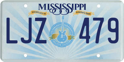 MS license plate LJZ479