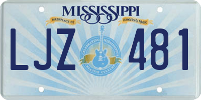 MS license plate LJZ481