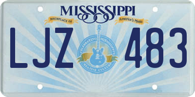 MS license plate LJZ483