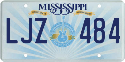 MS license plate LJZ484