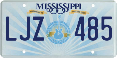 MS license plate LJZ485
