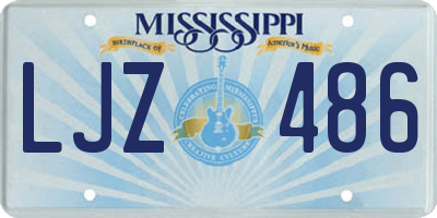 MS license plate LJZ486