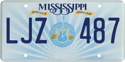 MS license plate LJZ487