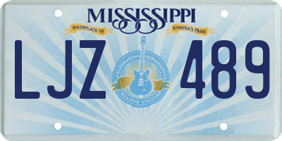 MS license plate LJZ489