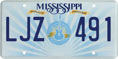 MS license plate LJZ491