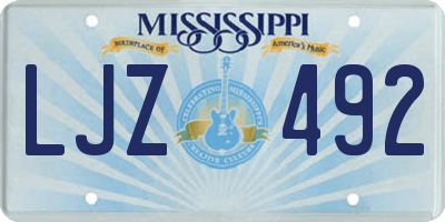 MS license plate LJZ492