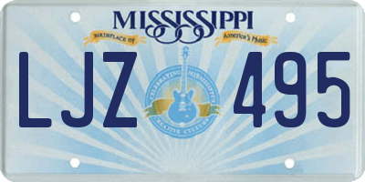 MS license plate LJZ495