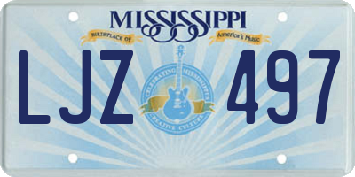 MS license plate LJZ497